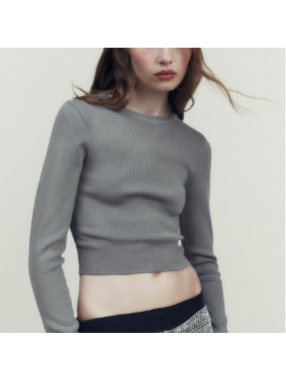 zara Basic Rib Knit Sweater Size Small